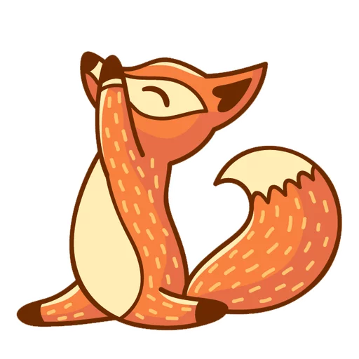 🦊 Стикер «Лисичка-Йога» для Telegram
