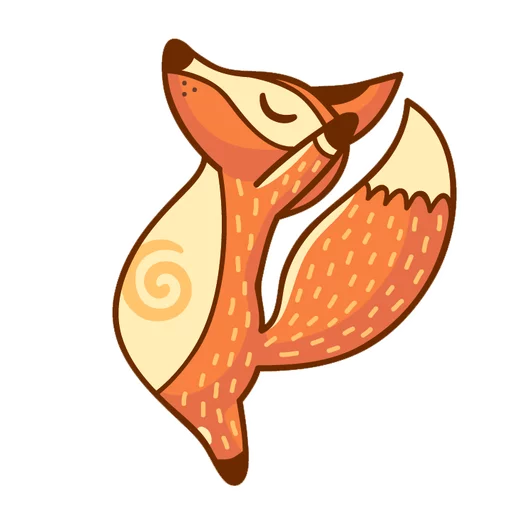 🦊 Стикер «Лисичка-Йога» для Telegram