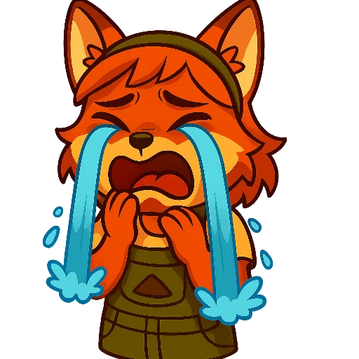 😭 Стикер «Фокси Жу» для Telegram