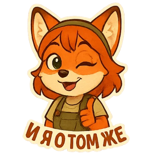 🆗 Стикер «Фокси Жу» для Telegram