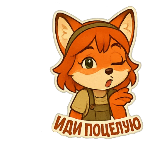 ❤ Стикер «Фокси Жу» для Telegram