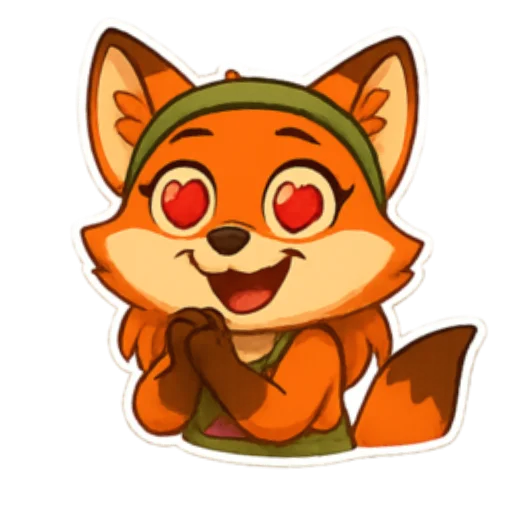 ❤ Стикер «Фокси Жу» для Telegram