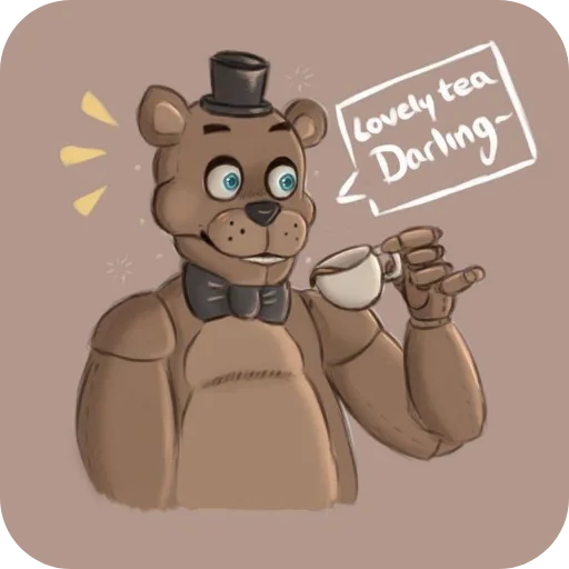 ☕ Стикер «Freddy fazbear» для Telegram