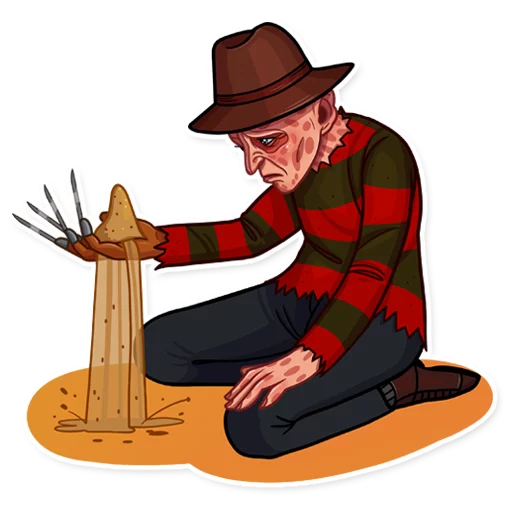 😔 Стикер «Freddy Krueger» для Telegram