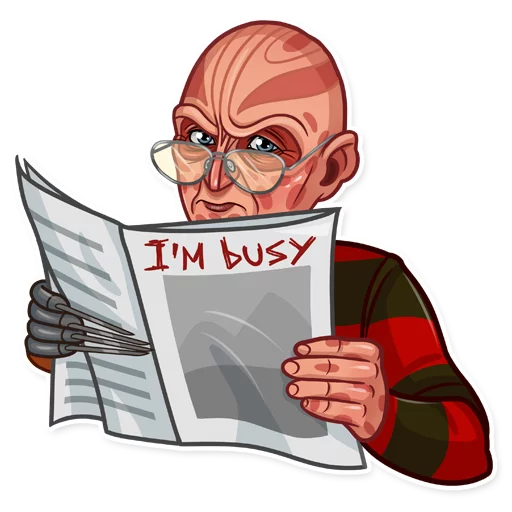 😒 Стикер «Freddy Krueger» для Telegram