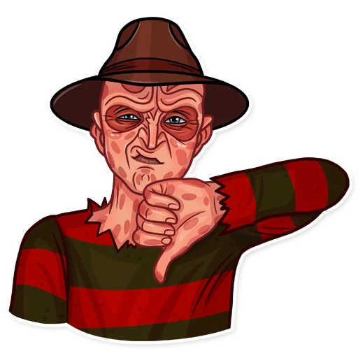 👎 Стикер «Freddy Krueger» для Telegram