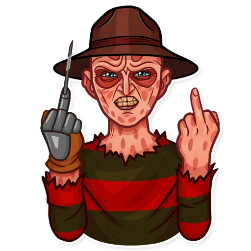 🖕 Стикер «Freddy Krueger» для Telegram