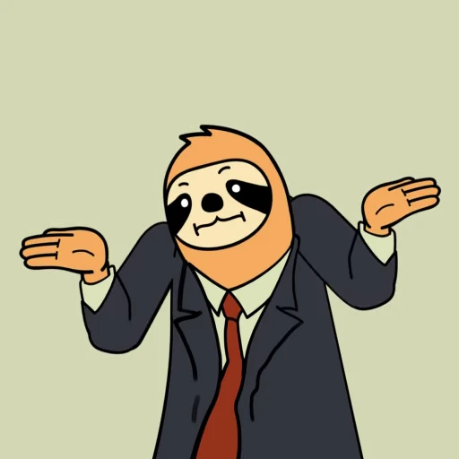 🤷‍♂ Стикер «Sloth» для Telegram
