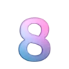 8️⃣ Эмодзи «Фиолетово-розовый градиент» для Telegram