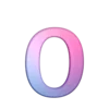 0️⃣ Эмодзи «Фиолетово-розовый градиент» для Telegram