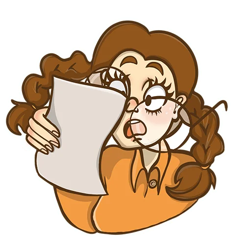 😧 Стикер «Writer girl» для Telegram