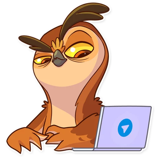 🤔 Стикер «Freelance Owl» для Telegram