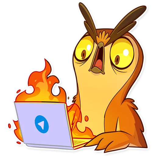 😨 Стикер «Freelance Owl» для Telegram