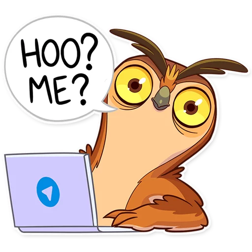 😶 Стикер «Freelance Owl» для Telegram