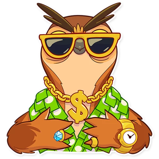 🤑 Стикер «Freelance Owl» для Telegram