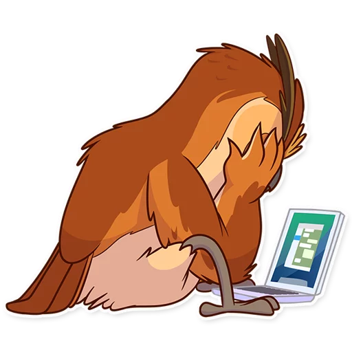 😞 Стикер «Freelance Owl» для Telegram