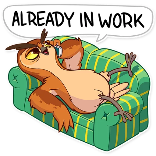 ✋ Стикер «Freelance Owl» для Telegram
