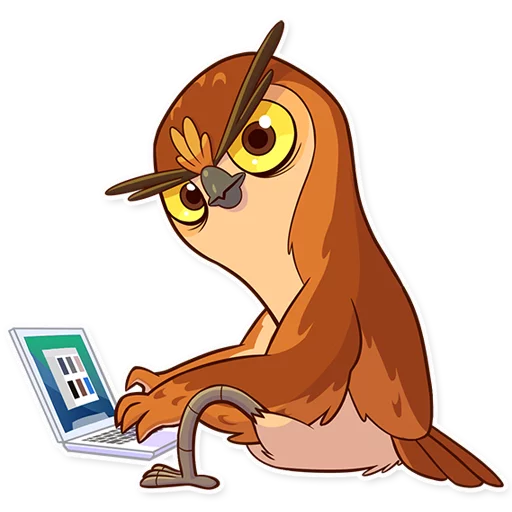 😑 Стикер «Freelance Owl» для Telegram