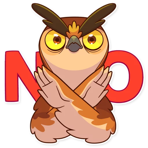 🙅 Стикер «Freelance Owl» для Telegram
