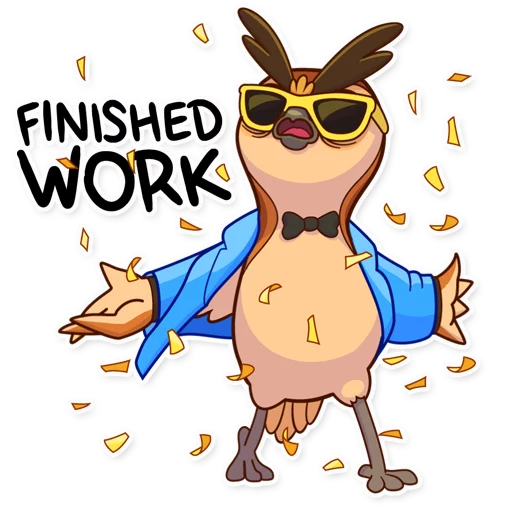 🕺 Стикер «Freelance Owl» для Telegram