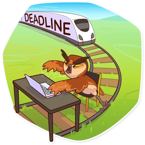 🚂 Стикер «Freelance Owl» для Telegram