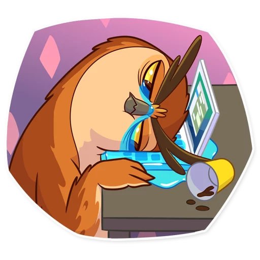 😰 Стикер «Freelance Owl» для Telegram