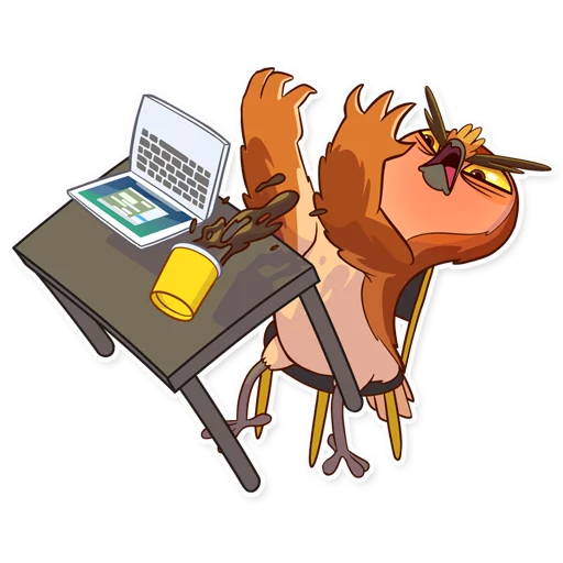 😡 Стикер «Freelance Owl» для Telegram