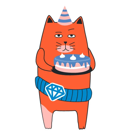 🥳 Стикер «freecat» для Telegram