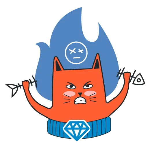 😡 Стикер «freecat» для Telegram