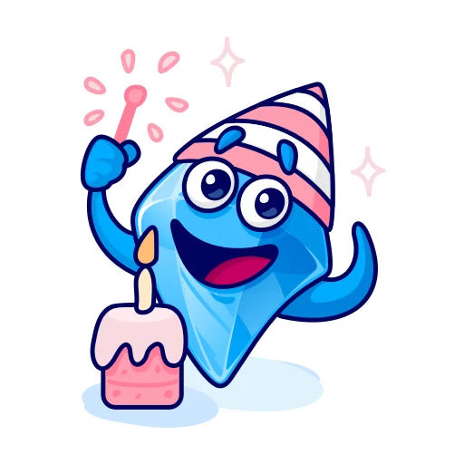 🎂 Стикер «Free TON» для Telegram