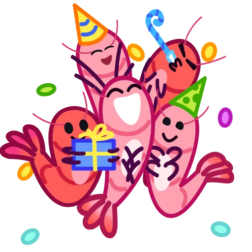 🥳 Стикер «Fresh Shrimp» для Telegram