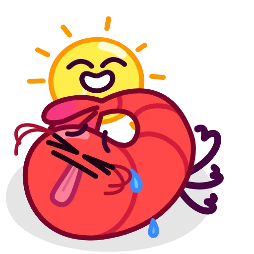 🥵 Стикер «Fresh Shrimp» для Telegram