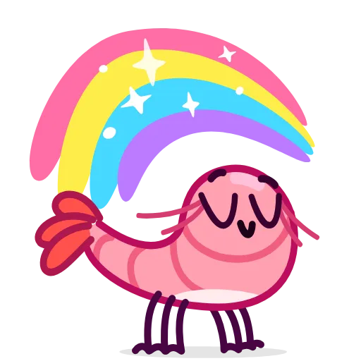 🌈 Стикер «Fresh Shrimp» для Telegram