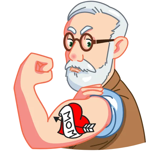 💪 Стикер «Sigmund Freud» для Telegram