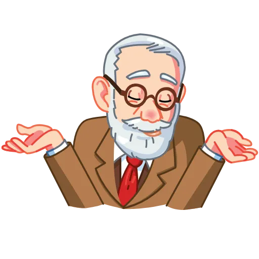 🤷‍♀️ Стикер «Sigmund Freud» для Telegram