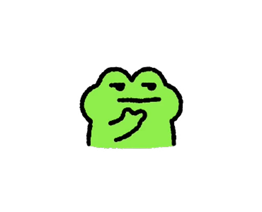 🤔 Стикер «FRIC THE FROG» для Telegram
