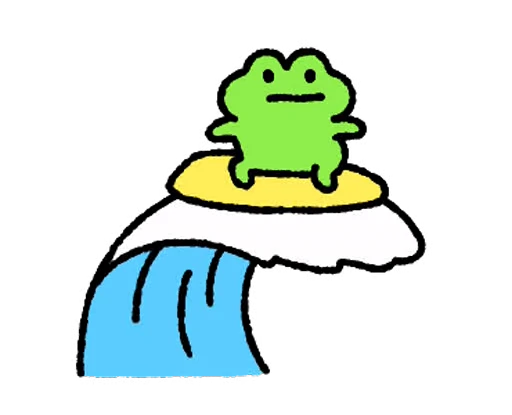 🏄 Стикер «FRIC THE FROG» для Telegram