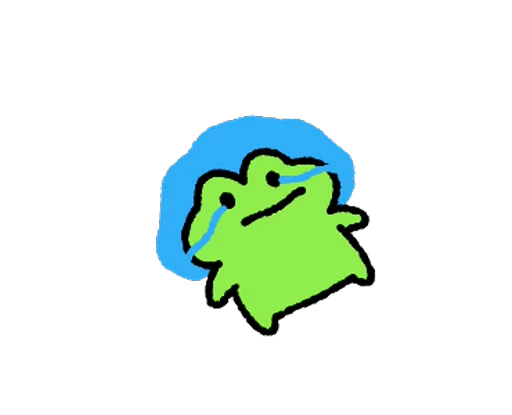 😭 Стикер «FRIC THE FROG» для Telegram