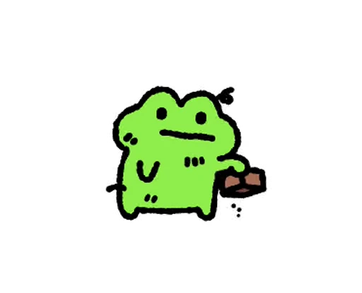 ☹️ Стикер «FRIC THE FROG» для Telegram