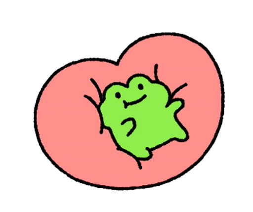 ❤️ Стикер «FRIC THE FROG» для Telegram