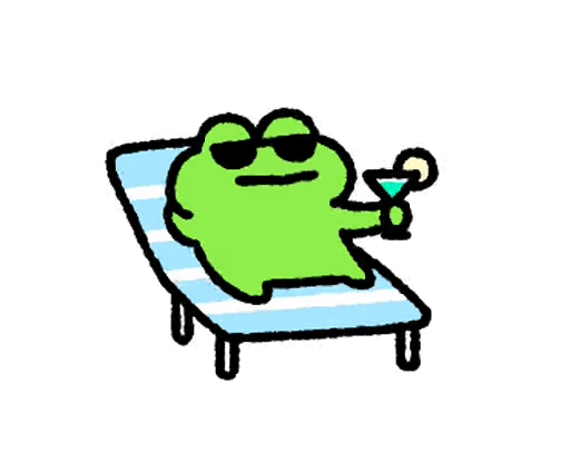 😎 Стикер «FRIC THE FROG» для Telegram