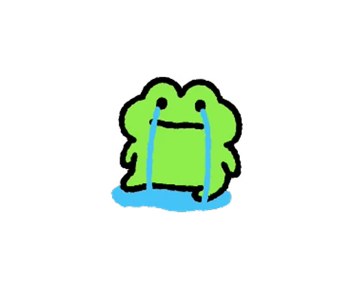😭 Стикер «FRIC THE FROG» для Telegram