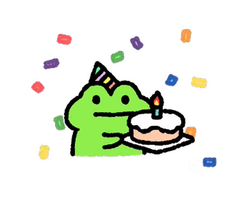 🎂 Стикер «FRIC THE FROG» для Telegram