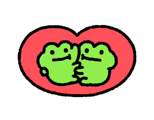 ❤️ Стикер «FRIC THE FROG» для Telegram