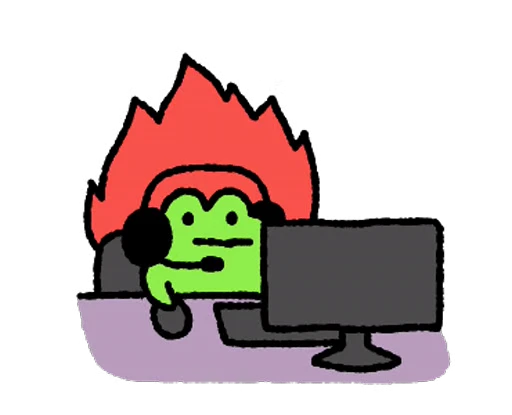 🖥 Стикер «FRIC THE FROG» для Telegram