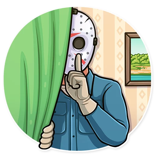 🤫 Стикер «Jason Voorhees» для Telegram
