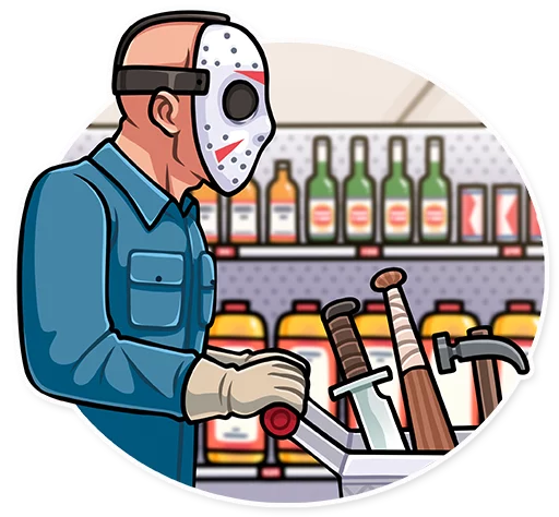 🛒 Стикер «Jason Voorhees» для Telegram