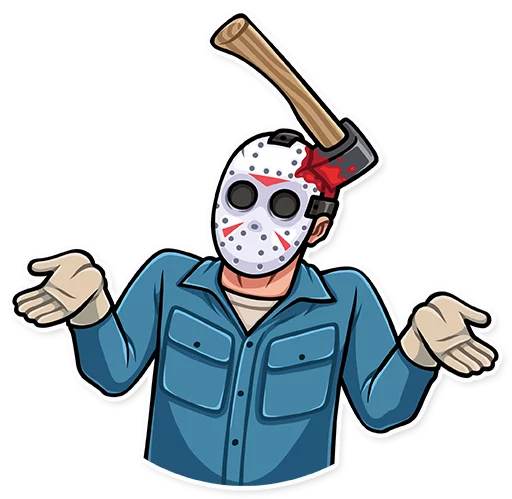 🤷‍♂️ Стикер «Jason Voorhees» для Telegram