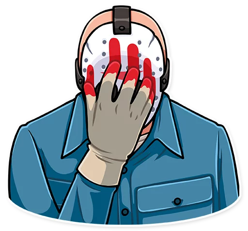 🤦‍♂️ Стикер «Jason Voorhees» для Telegram