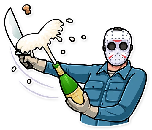 🍾 Стикер «Jason Voorhees» для Telegram